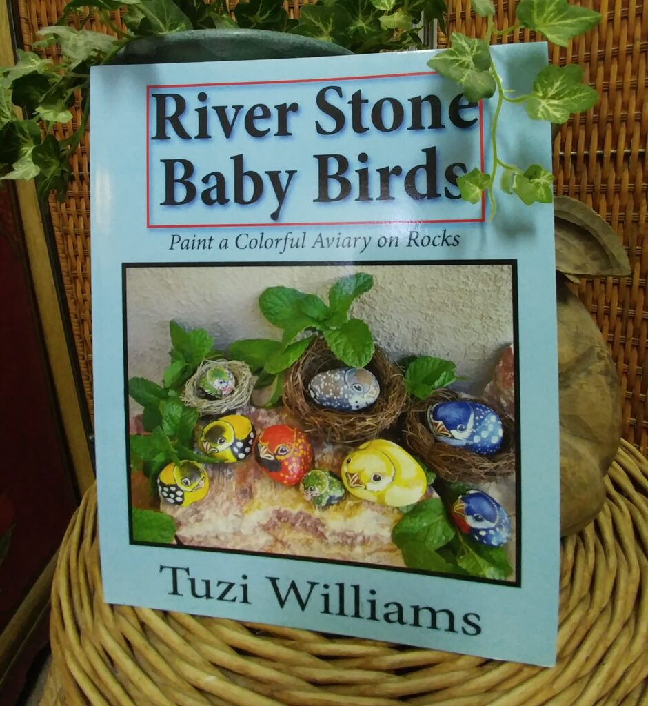river stone baby birds, painted rocks, painted stones, tuzi williams, birds