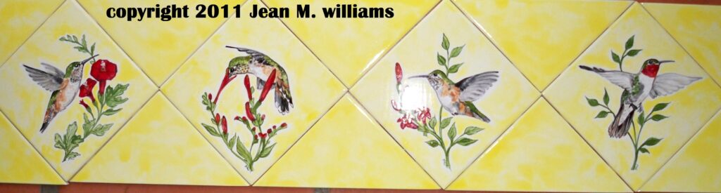 tuzi williams, tile, hummingbird