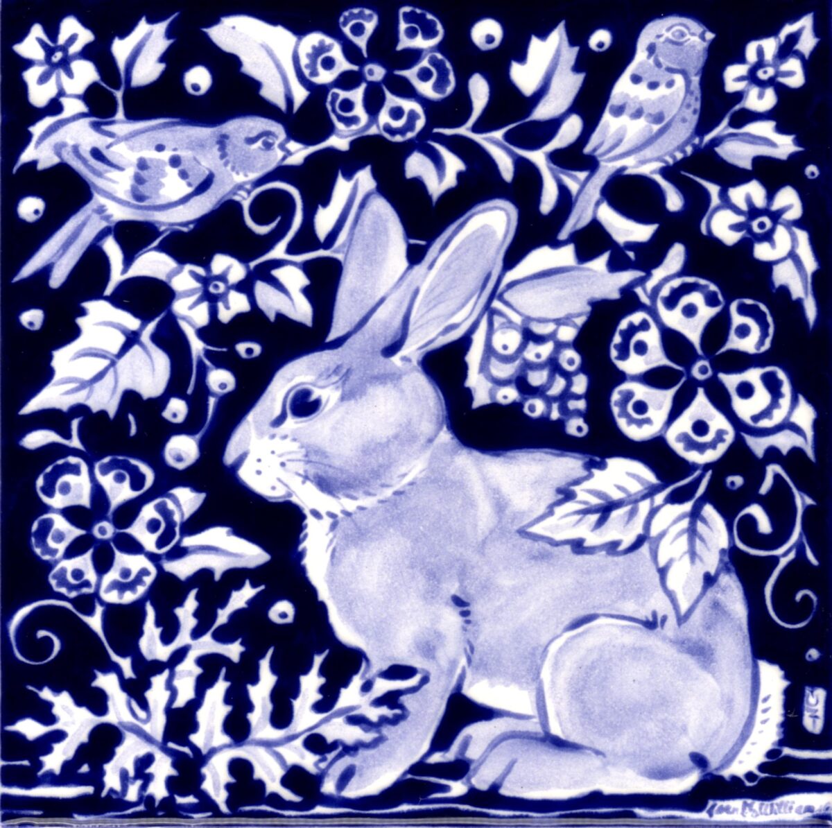 Голубой водяной кролик рисунок