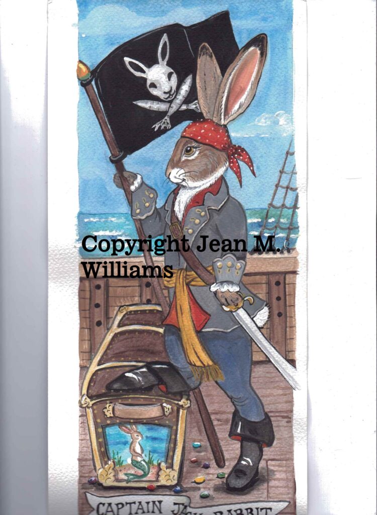 pirate rabbit, pirate, captain jack rabbit, ocean